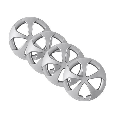15 Inch Set Of 4 Hubcaps Wheel Rims Cover fit for 2010-15 TOYOTA PRIUS, Snap On Car Truck SUV Hub Cap, ABS+PC Material, Lacquer
