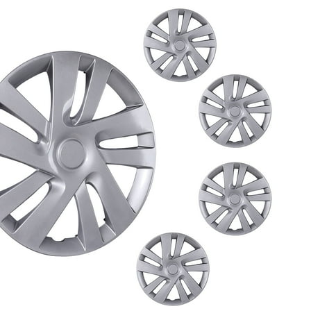 15 inch Set Of 4 Hubcaps Wheel Rims Cover for 2013-2021 Nissan NV200 Compatible With Steel Wheels Snap on Installation PP Material,Lacquer