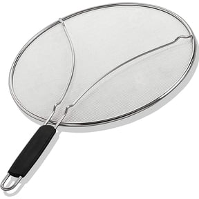15 Inch Stainless Steel Splatter Screen for Frying Pan, Fine Mesh Oil Splash Guard for Bacon Fried Chicken Popcorn Cooking