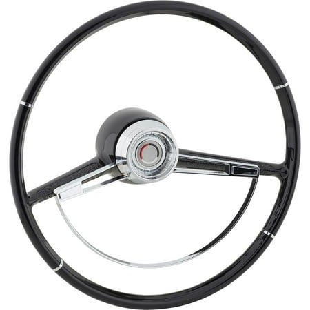 Speedway Motors 15 Inch Steering Wheel, Original Look Smaller Diameter Replacement Fits Stock Column Uses Factory Horn Ring Hardware, Compatible with 1962-1964 Chevy Novas
