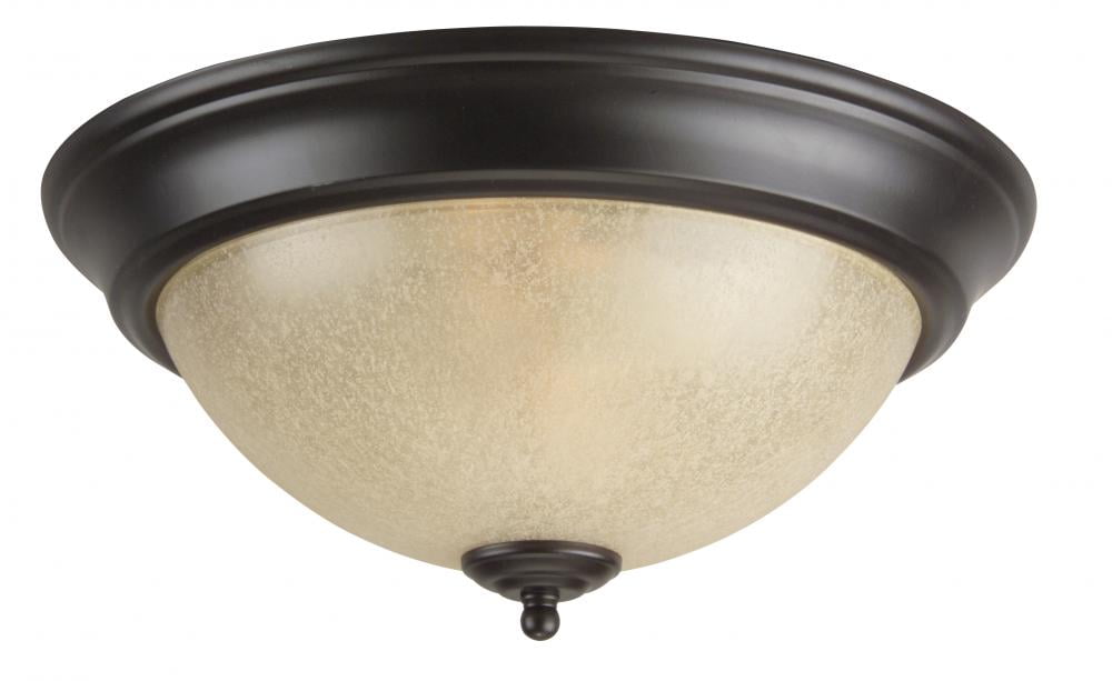 15 Inch Tea-Stained Glass Step Pan Flushmount - Walmart.com