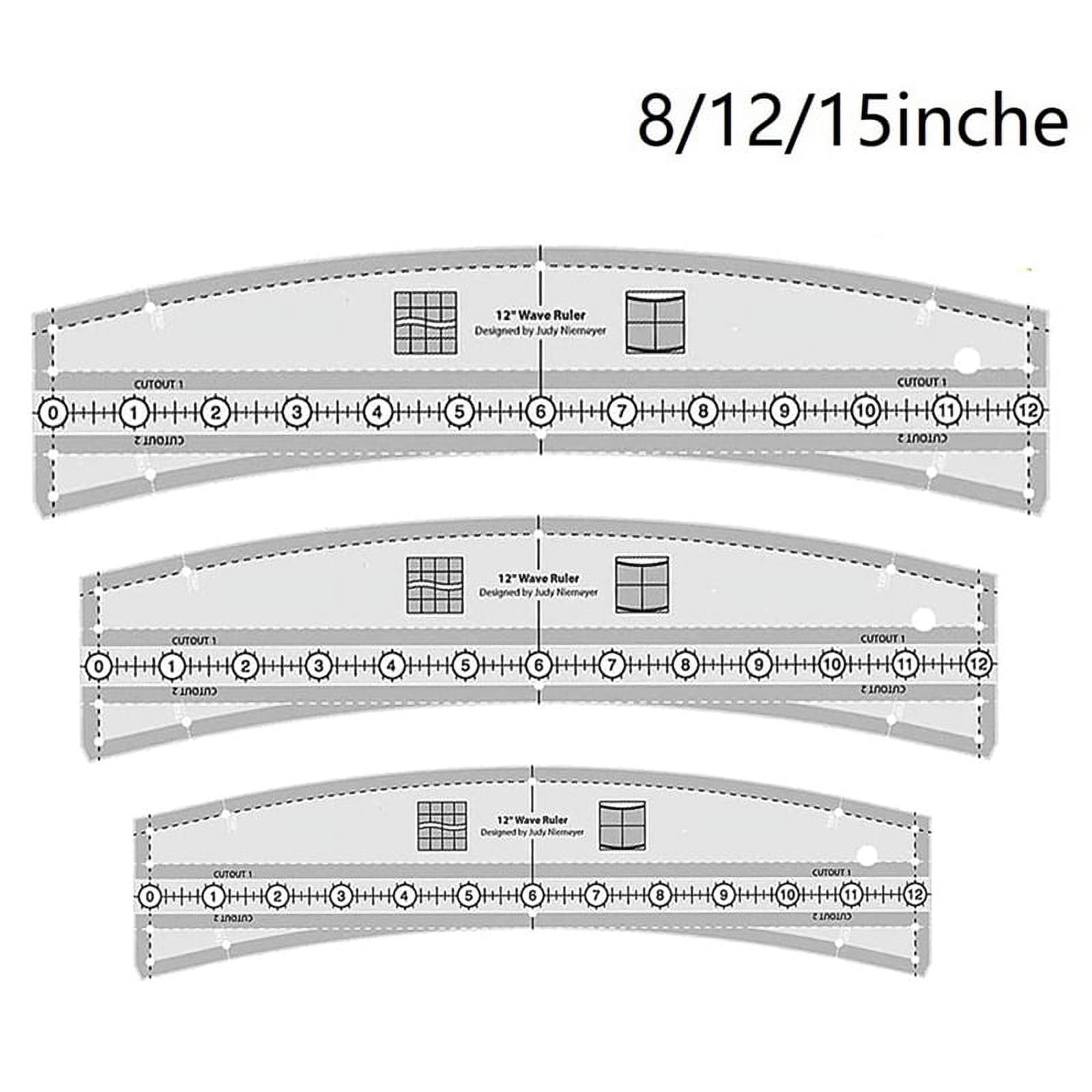 15 Inch Wavy Template Ruler Sewing Template Ruler DIY Craft Template ...