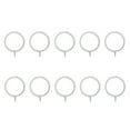 thumbnail image 1 of 15 Inch White Metal Curtain Rings for Hanging Drapes on Rods with Smooth Gliding Hooks 10PCS, 1 of 3