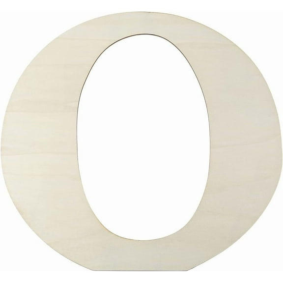 15 Inch White Wooden Letter O Wood Alphabet Shapes Large MDF Thick Board Cut Out Crafting Home Decor Signs Unfinished Wood Letters Cutouts