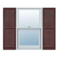 thumbnail image 1 of 15 Inch x 59 Inch Standard Louver Exterior Vinyl Window Shutters, Burgundy (Pair), 1 of 2