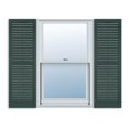 thumbnail image 1 of 15 Inch x 63 Inch Standard Louver Exterior Vinyl Window Shutters, Green (Pair), 1 of 3