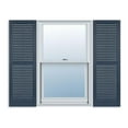 thumbnail image 1 of 15 Inch x 71 Inch Standard Louver Exterior Vinyl Window Shutters, Blue (Pair), 1 of 3