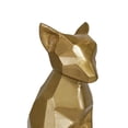 thumbnail image 1 of 15 Inches Faceted Metal Frame Dog Figurine, Gold, 1 of 3