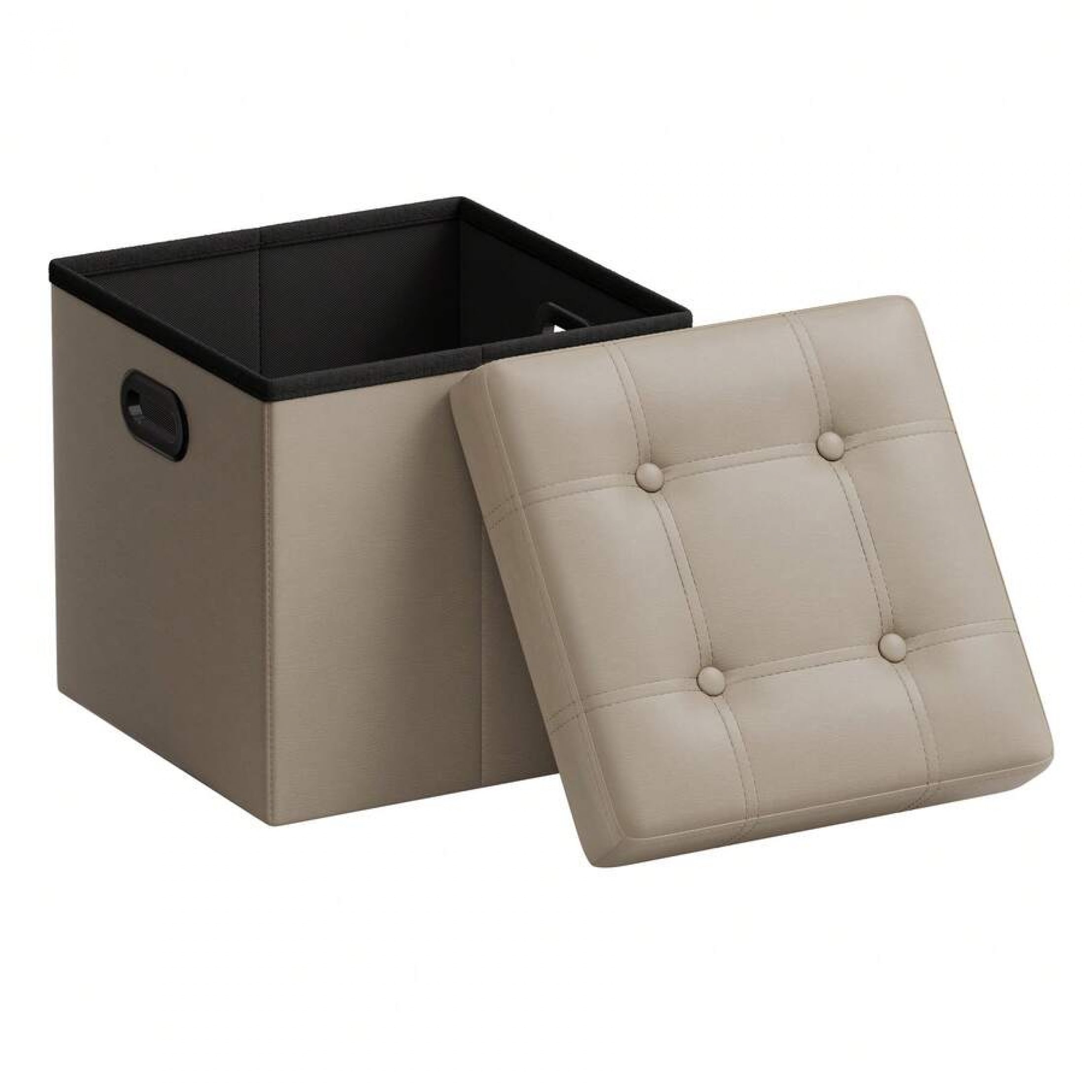 15 Inches Folding Storage Ottoman, Cube Footrest, Puppy Step, Coffee ...