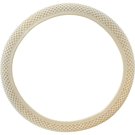 15 Inches Steering Wheel Cover Stretch Mesh Cloth Cover Car Accessories Steering Wheel Cover Car Interior Decor for Cars SUVs Vans, Beige