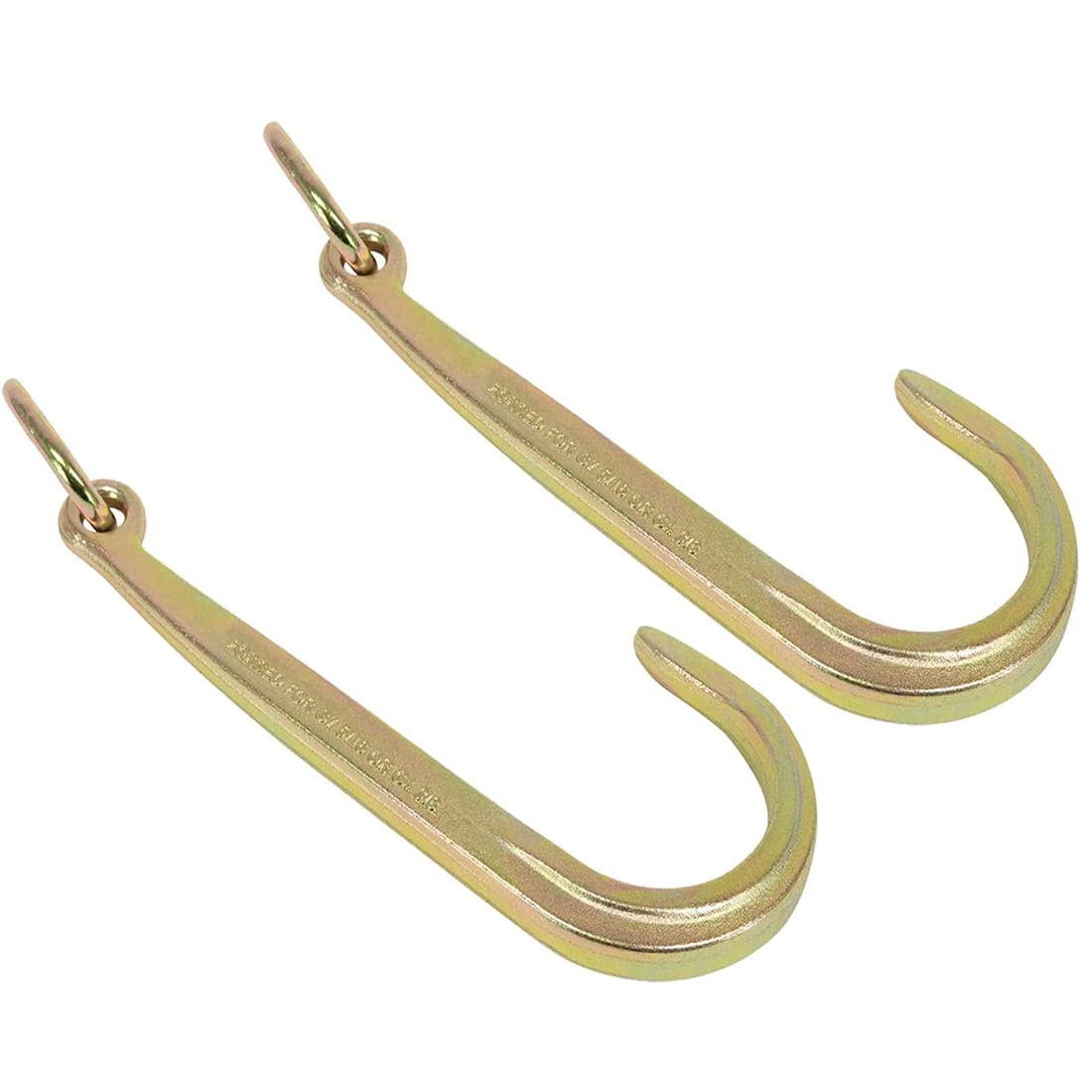 15" J Hook for Towing, Heavy Duty Grade G70 Axle Tow Strap Wrecker Roll