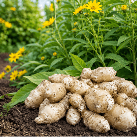 15 Jerusalem Artichoke Roots, Sunchoke Root for Planting, Garden Vegetable Plant for Container Growing