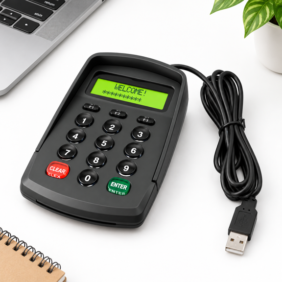 15 Key Numeric Numpad with LCD, YD541-Ciphertext, for POS and Financial Use
