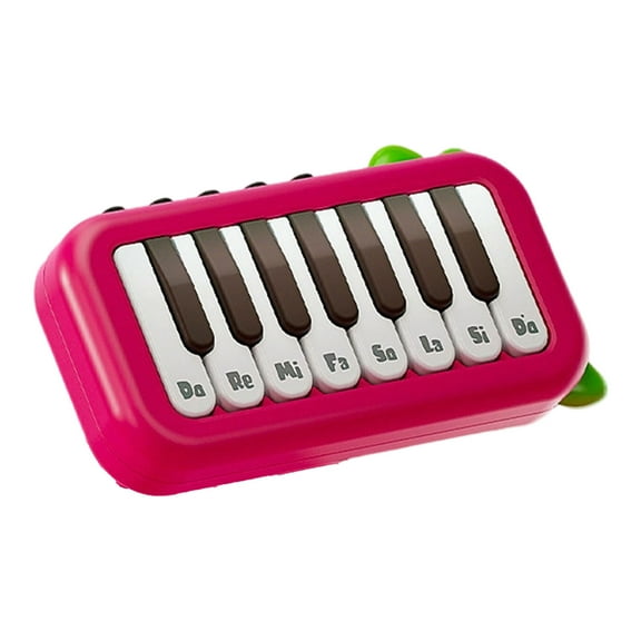 15 Key Pocket Piano Mini Electronic Piano One Click Switching Between 3 Different Tones Illuminated Keys Interesting Portable Music Instrument for Trip Home Camping Outdoors,Red