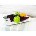 thumbnail image 1 of 15"L Large White Double Wall Ceramic Rectangular Serving Plate Dish Platter, 1 of 6