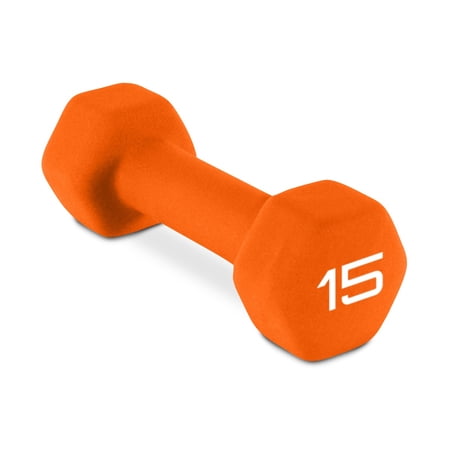 15 LB NEOPRENE DIPPED CAST IRON DUMBBELL