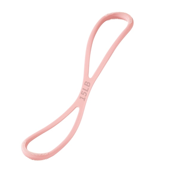 15 LB Resistance Band with Handles, Silicone Exercise Band for Home Workout, Figure 8 Stretch Band for Women & Men – Arm, Back, Shoulder & Chest Training
