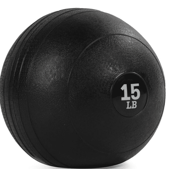 15 LB Rubber Slam Ball, Dead Weight Ball Absorbs Impact, Minimal Bounce, Textured Surface for Strength and Conditioning, Slam Ball Exercises, Cardio Workouts, Full Body Workout