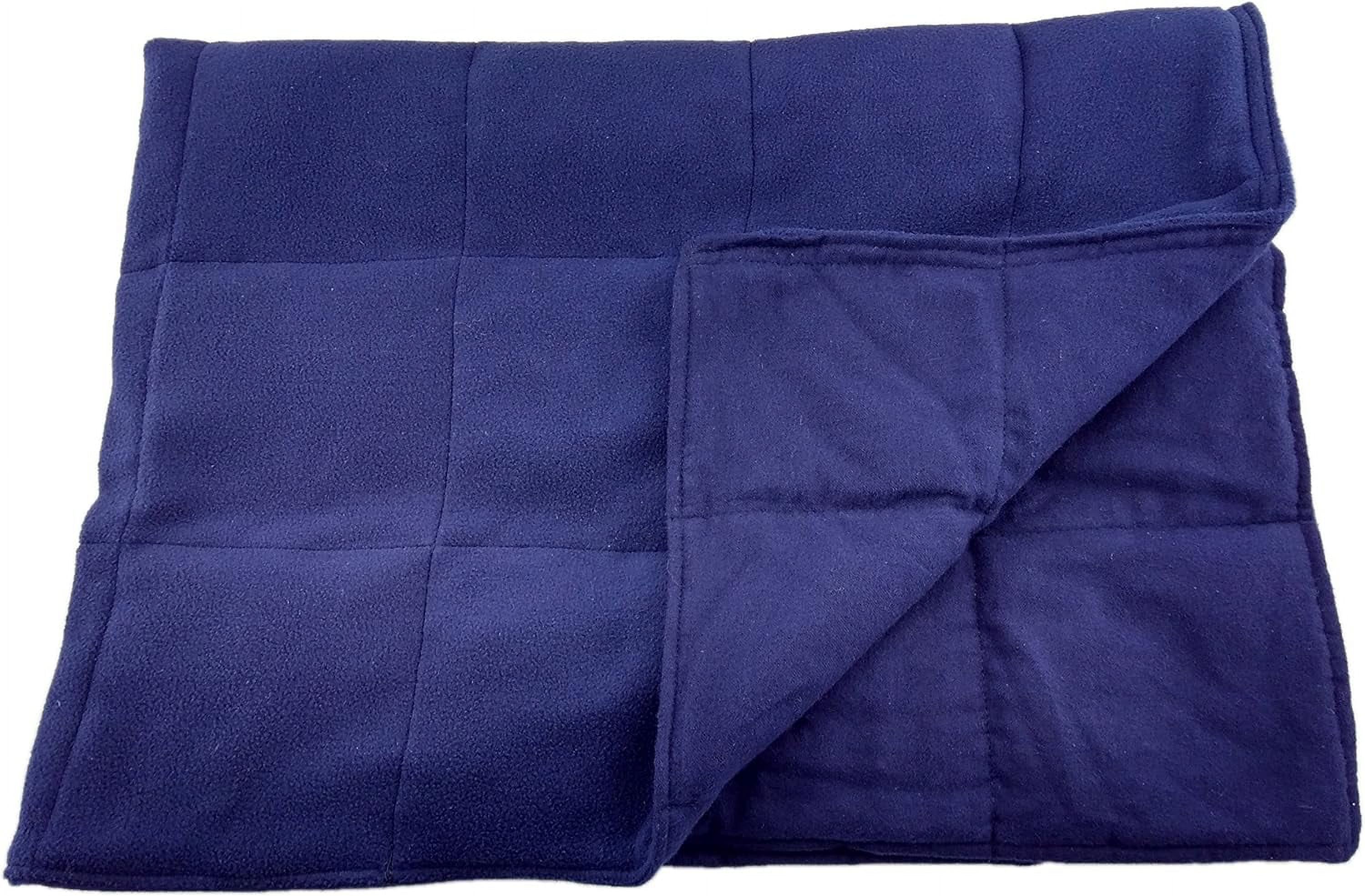 15 LB Weighted Blanket Navy Premium Weighted Washable Body Blanket