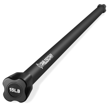 15 LB Workout Weighted Bar - Padded Workout Body Toning Aerobic Exercise Bar