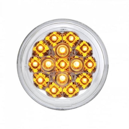 15 LED 2 3/8" Harley Turn Signal - Amber LED/Clear Lens