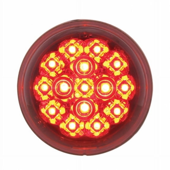 15 LED 2 3/8" Harley Turn Signal - Red LED/Clear Lens