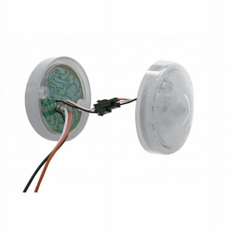 15 LED 3" Double Face Light Kit Only - Amber & Red LED/Clear Lens