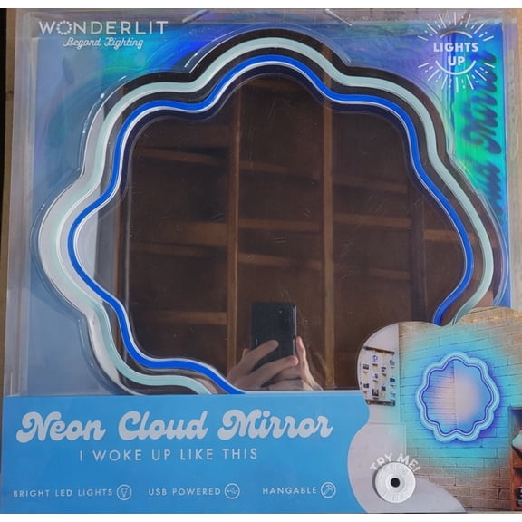 15" LED Neon Cloud Mirror