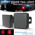 thumbnail image 1 of 15 LED Trailer Hitch Brake Light,12V Red Lights Smoked Tail Lights Fits 2" Receiver with 4-pin Adapter,Hitch Light Automotive Exterior Accessories for Truck Trailer SUV Black, 1 of 6