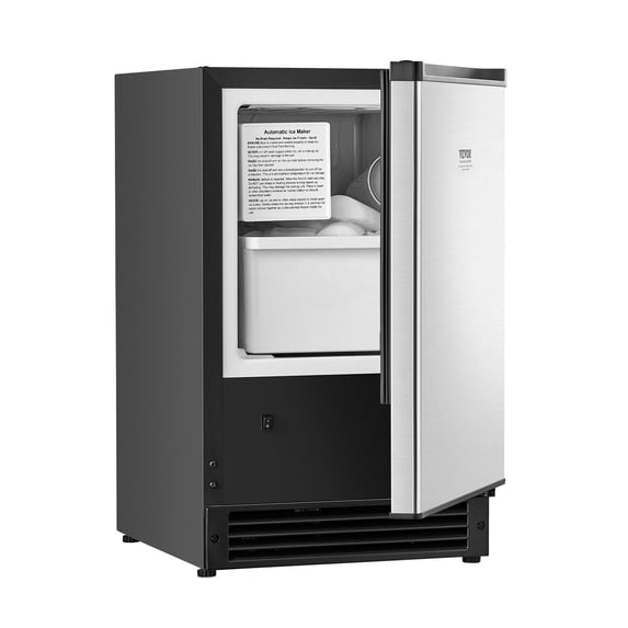 15 lb/Day Built-in Undercounter Ice Maker with Reversible Door