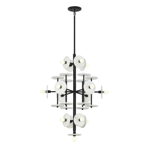 Black Cashmere 15 Light Chandelier from the Amani Collection
