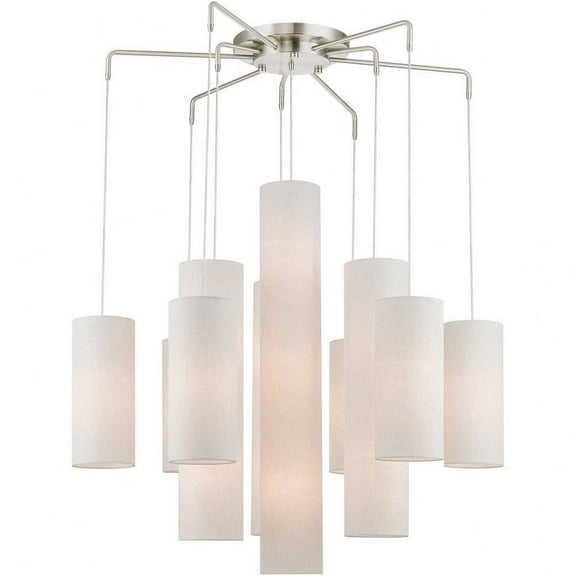 15 Light Foyer Chandelier in Contemporary Style-43 inches Tall and 44.5 inches Wide-Brushed Nickel Finish Bailey Street Home 218-Bel-4828871