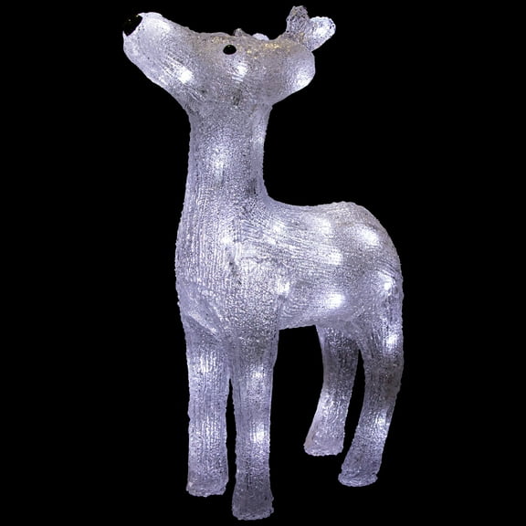 15" Lighted Commercial Grade Acrylic Baby Reindeer Christmas Display Decoration