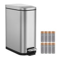 15 Liter/4 Gallon Trash Can with Soft Close Lid,Stainless Steel Trash