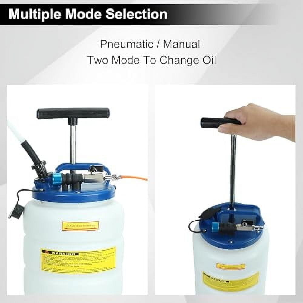 15 Liter Pneumatic/Manual Oil Changer Vacuum Fluid Extractor with Fluid Extractor Pump Tank Remover and Hose, Convenient Extract Engine Oil, Brake Fluid and Lubricant Oil From Mach