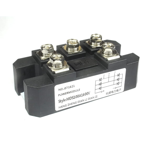 #15) MDS100-16 Bridge Rectifier Diode 3 Phase, 100 Amps 1600 Volts, Aluminum Base