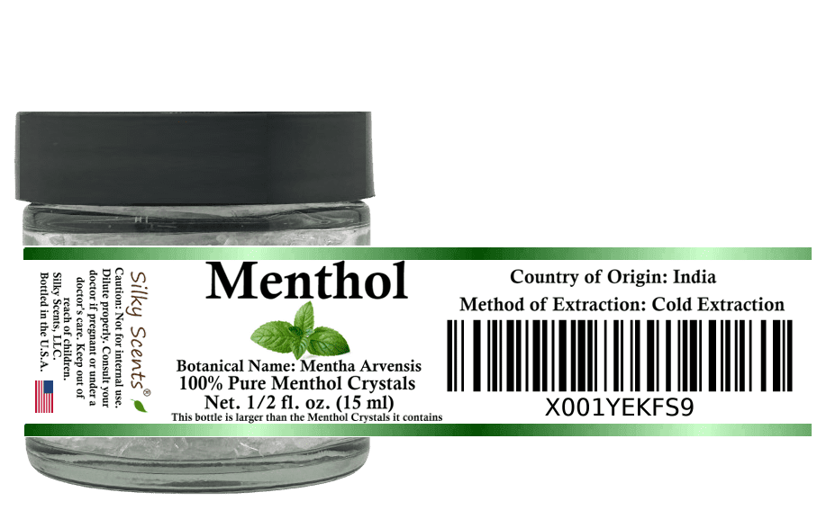 15 ML (0.5 FL OZ) Premium Menthol Crystals 100 Pure Organic and