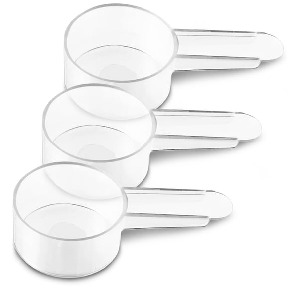 15 ML Tablespoon Measuring Spoons 3 Pack, Short Handle Scoops for Coffee Tea Protein Spices Baking Cooking Dry Goods, Clear Plastic