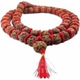 thumbnail image 1 of 15 MM RUDRAKSHA MALA WITH RED VELVET ROSERY, 1 of 1