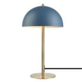 thumbnail image 1 of 15" Matte Blue Desk Lamp with Matte Brass Accents, 1 of 7
