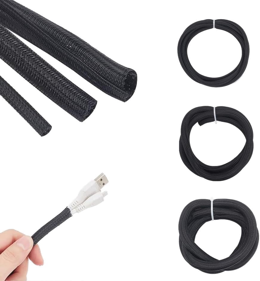 15 Meters Cord Protector Wire Loom Tubing Cable Sleeve Split Sleeving ...