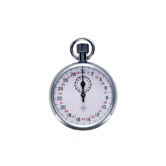 15 Minute "Diamond" Steel Mechanical Stopwatch