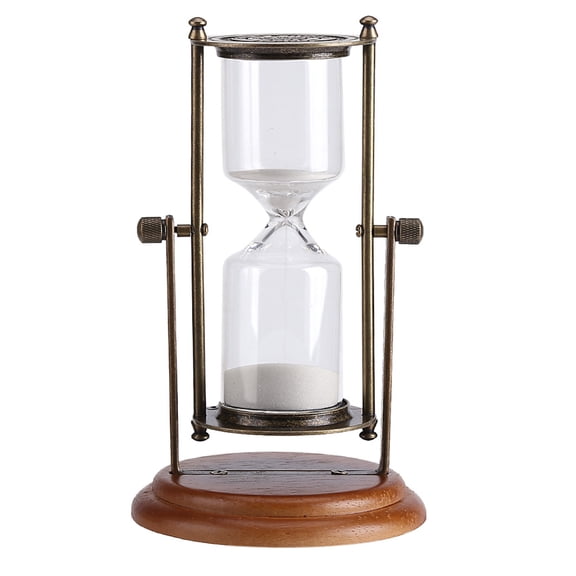 15 Minute Timer Three Post Hourglass Timer Brass White Hourglass Glass Tabletop Decoration Home Office Decoration Wedding Party Favor