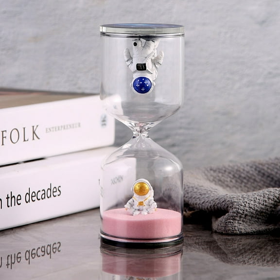 15 Minutes Outer Space Astronauts Hourglass Sand Timer Hourglass Sand Timer (Pink, 15 Minutes)