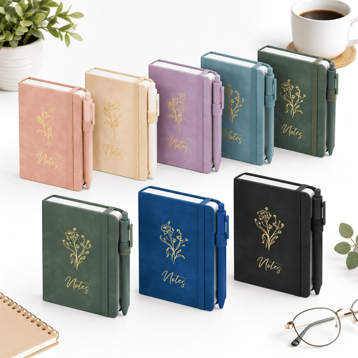 Small Notebook Name 15 Mixed Flower Pocket Notebooks Bulk A6 Small Writing Notebooks ...