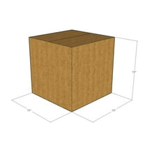10x10x10 Kraft Brown Corrugated Shipping Boxes Multi-Depth, 48 ECT Double-Wall, Qty 15