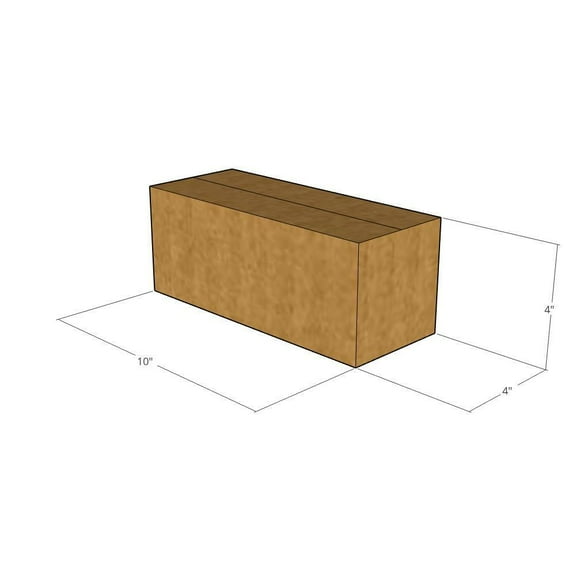10x4x4 Kraft Brown Corrugated Shipping Boxes, 32 ECT Single-Wall, Qty 15
