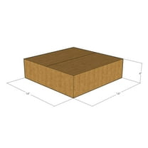 14x14x4 Kraft Brown Corrugated Shipping Boxes, 32 ECT Single-Wall, Qty 15