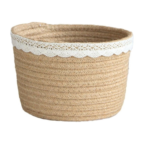 15% OFF CLEARANCE! Hadewoven Round Rattan Fruit Basket Wicker Food Tray Weaving Storage Holder Dinning Room Bowl, Medium Bread Baskets Tray