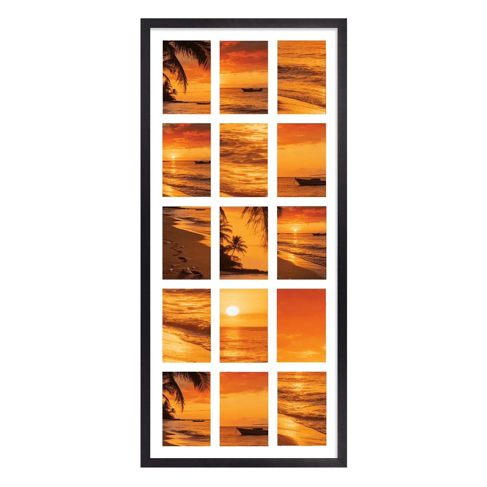 15 Opening 4x6 Collage Picture Frame, Black